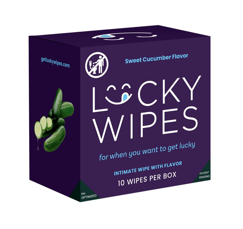 Lucky Wipes For Men Flavored Hygiene Sweet Cucumber Flavor