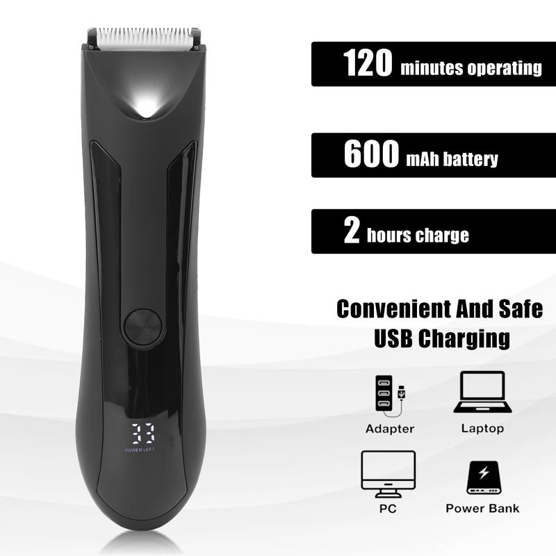 All-in-one men's grooming kit with trimmer for beard, nose, face, underarms, legs, private parts, electric shaver for husband gift