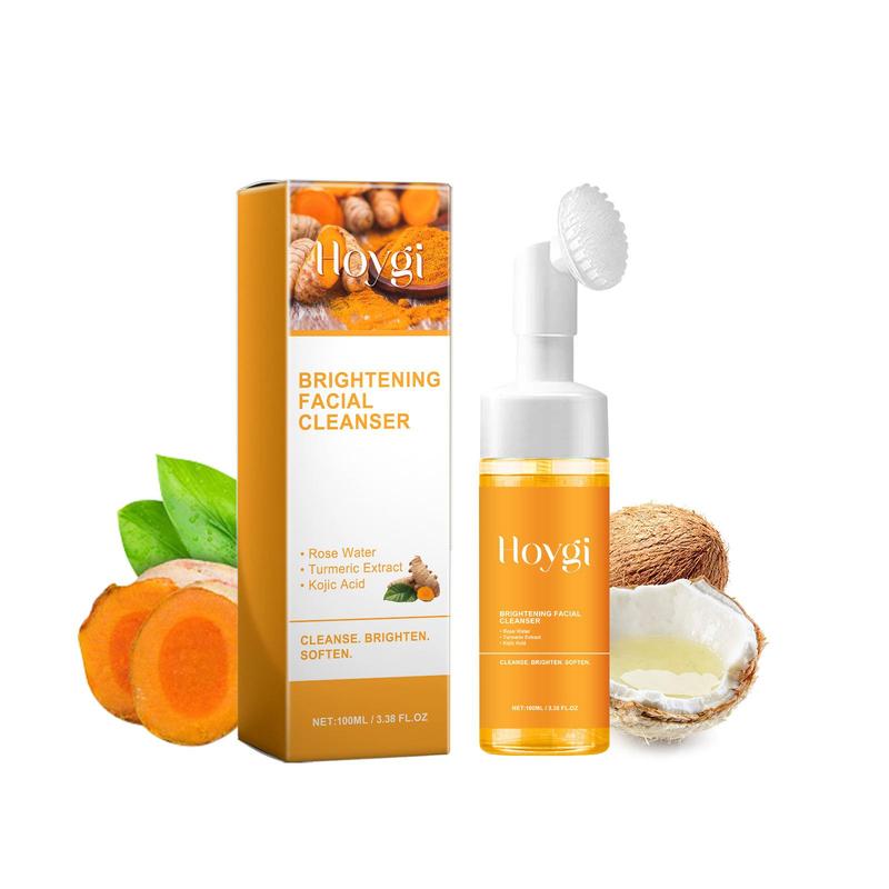 Turmeric Cleansing Set, Turmeric Soap, Turmeric Cleansing Mousse with Vitamin C, Hyaluronic Acid, Retinol, Oil Control, Gentle Exfoliation, Suitable for All Skin Types, Travel Essentials Cleansing Set