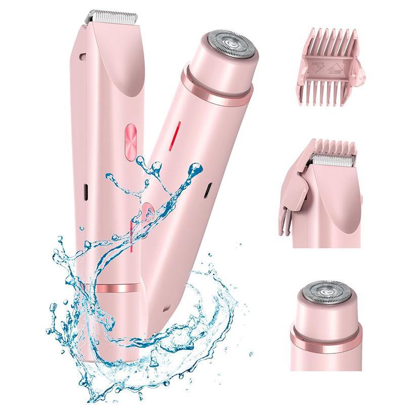 Electric Double-head Hair Removal Tool, 1 Box Rechargeable Wet & Dry Use Hair Trimmer, Portable Hair Removal Tool for Women, Personal Care Appliances