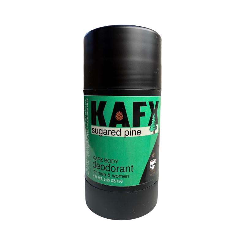 KAFX Body Sugared Pine Natural Deodorant for Men & Women, Gentle on the Skin, Controls Body odor naturally with the power of coffee