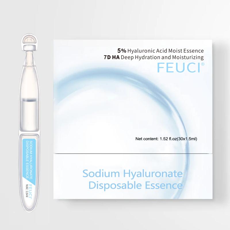 FEUCI Ultra-Hydrating Serum - Vegan, 5% Hyaluronic Acid Glass Skin Single-Use Vials Skincare Comfort