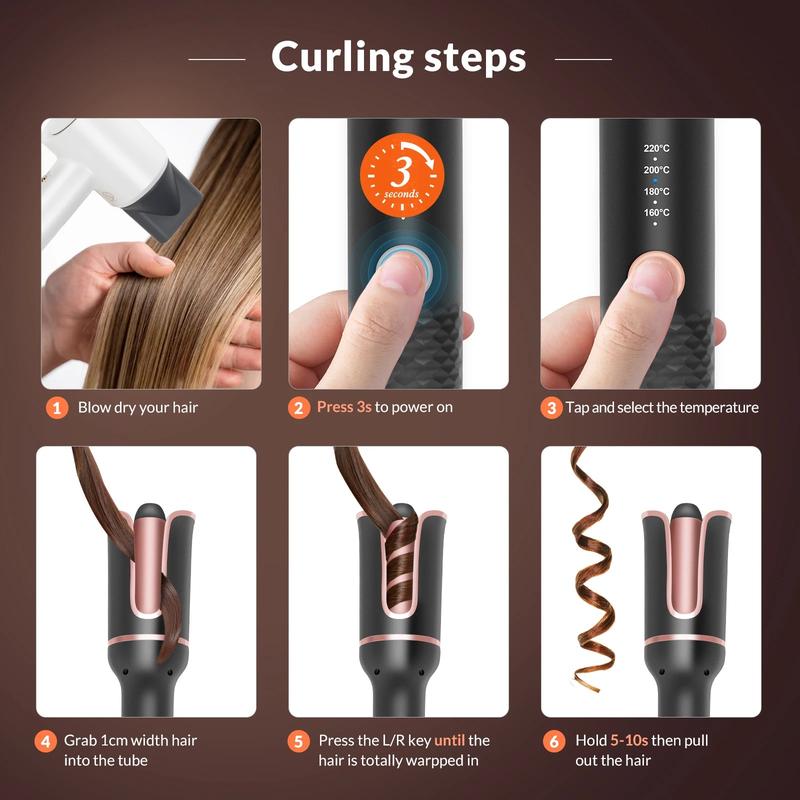 Automatically Hair Curler Automatic Looper Wavy Crimping Curl Tool Wave Roll Ferro Ringlet Loop Roller Electric Curly Waver Iron Comfort