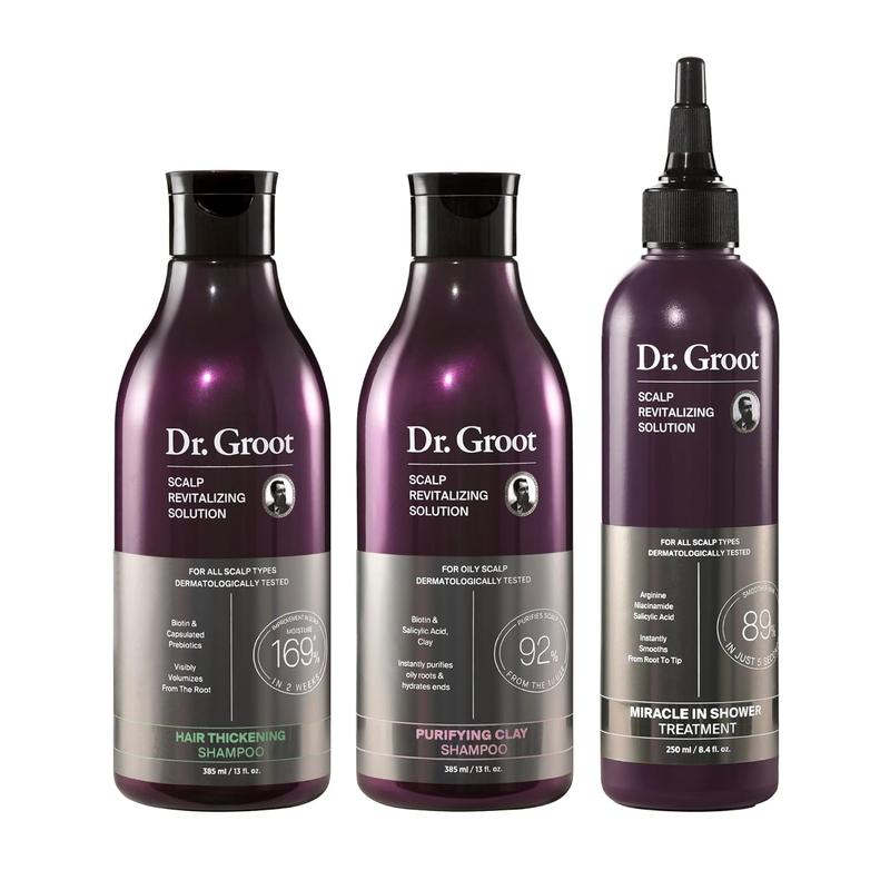 Dr. Groot Hair & Scalp Reset Bundle Conditioner Haircare for Fuller Hair Hydrate Shampoo