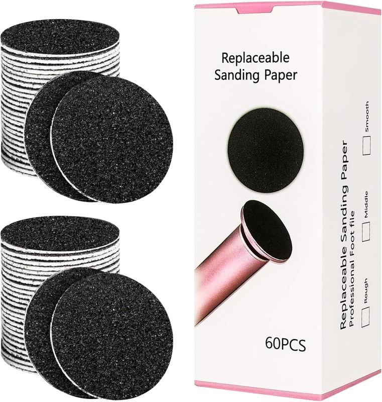 Replacement Sandpaper Pad Disks for Electric Foot Callus Remover - 60PCS Replaceable Sandpaper Discs(60 Grit) for Daily Foot Care Manicure Nail