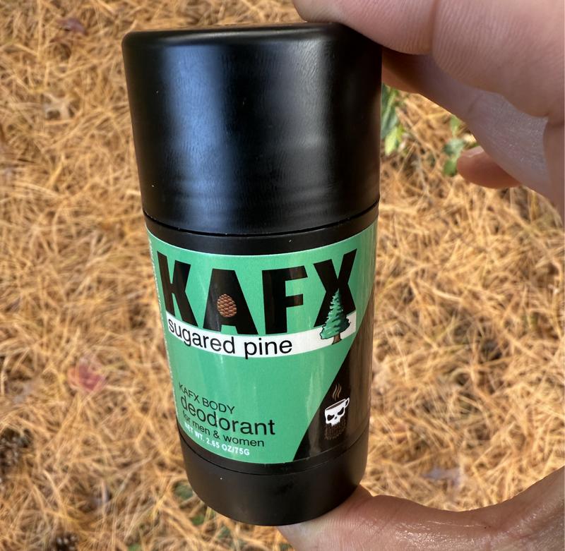 KAFX Body Sugared Pine Natural Deodorant for Men & Women, Gentle on the Skin, Controls Body odor naturally with the power of coffee