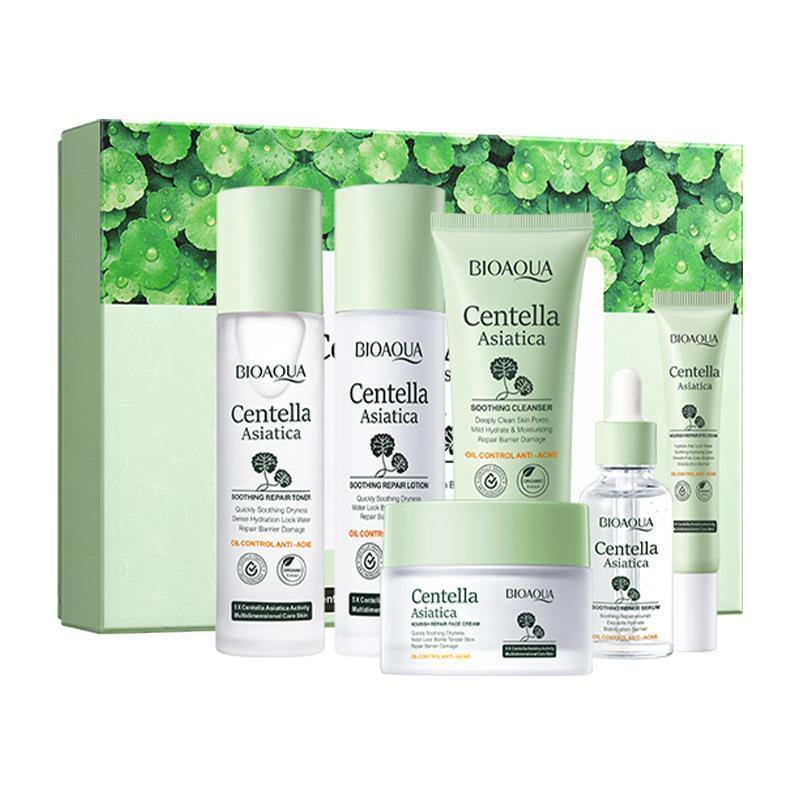 Centella Asiatica Skin Care Set, 6 In 1 Skincare Gift Set With Face Cleanser, Toner, Serum, Face Cream, Eye Cream, Moisturizing Lotion, Skin Care Products For Teen Girls, Ideal Gift For Girlfriend On Birthday, Valentine's Day. care set