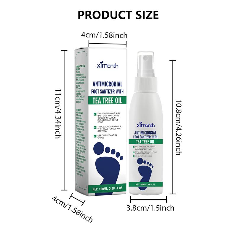 [+5$Get 2Pcs] Antimicrobial Foot Cleanser Liquid Soap with Tea Tree Oil, Soothes itch and Skin irritations, 100ml Bottle