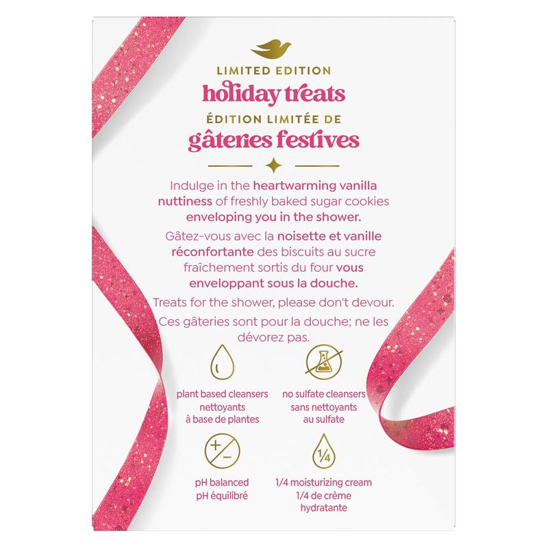 Dove Sugar Cookie Mixed Pack for Deep Nourishment Limited Edition Holiday Treats Hydrates and Replenishes Skin Sulfate Free 3 Count