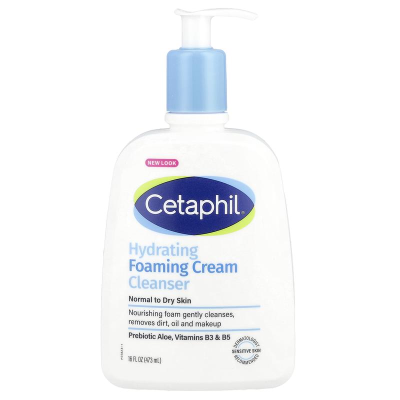 Cetaphil Hydrating Foaming Cream Cleanser, 16 fl oz (473 ml)