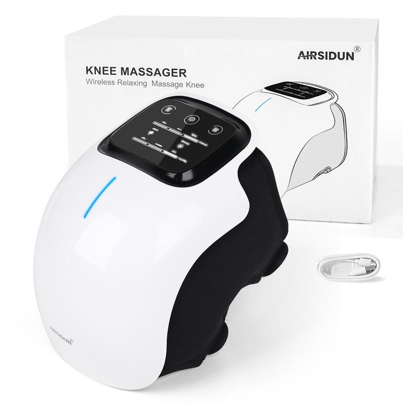 Electric Knee Massager, USB Rechargeable Knee Massager with LED Light & Touch Screen, Portable Knee Massage Machine for Home & Travel, Christmas, Fall, Ideal Winter Gift