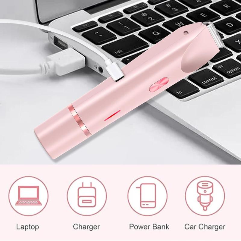 Electric Double-head Hair Removal Tool, 1 Box Rechargeable Wet & Dry Use Hair Trimmer, Portable Hair Removal Tool for Women, Personal Care Appliances