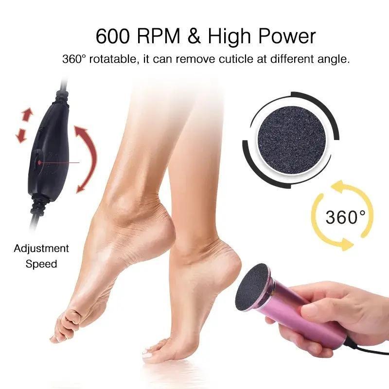 Electric Foot File, 1 Box Foot Dead Cell Remover, Professional Foot Care Device for Home & Travel, Christmas Gift, Stocking Fillers, Winter Essentials