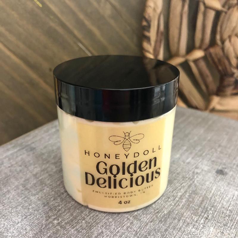 Golden Delicious Emulsified Body Butter - Premium Ingredients, Cruelty Free, Paraben & Phthalate Free - Apple