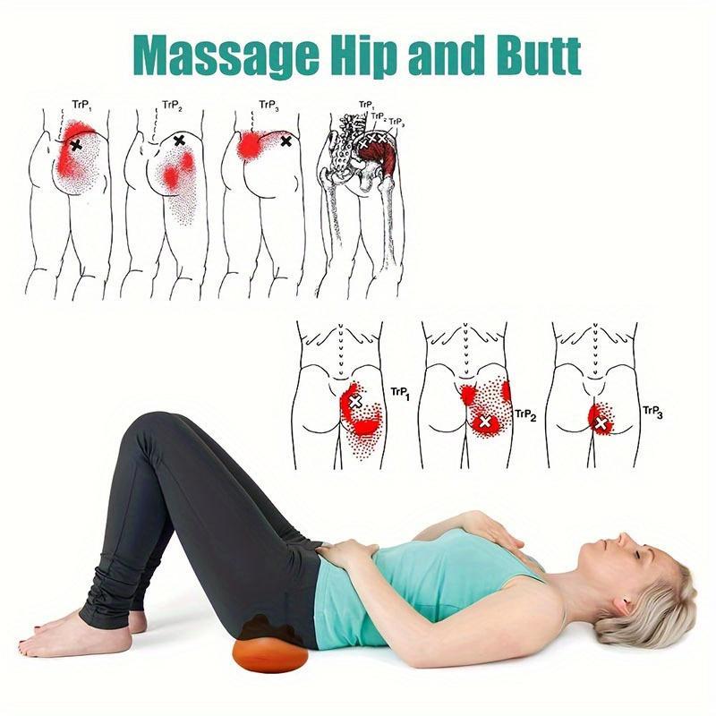 Back Trigger Point Massager, 14-trigger Point Massage Roller for Deep Tissue Muscle Release, Manual Massage Tool for Home & Travel