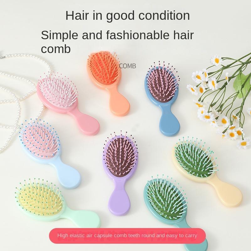 Cute Air Cushion Comb, Compact Size Scalp Massage Brush, Curly Hair Detangling & Styling Combs, Personal Hair Styling Tool for Women & Girls