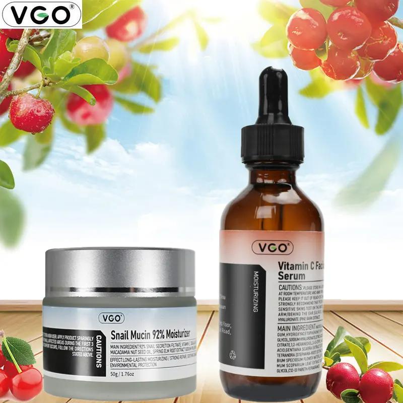 VGO Vitamin C Facial Serum Essence with Snail Secretion Filtrate and Hyaluronic Acid, 30ml - Moisturizing, Moisture Skincare Moisture Skin Repair Comfort facial care vitamin c face serum Moisturize Moisturizer Hydrating