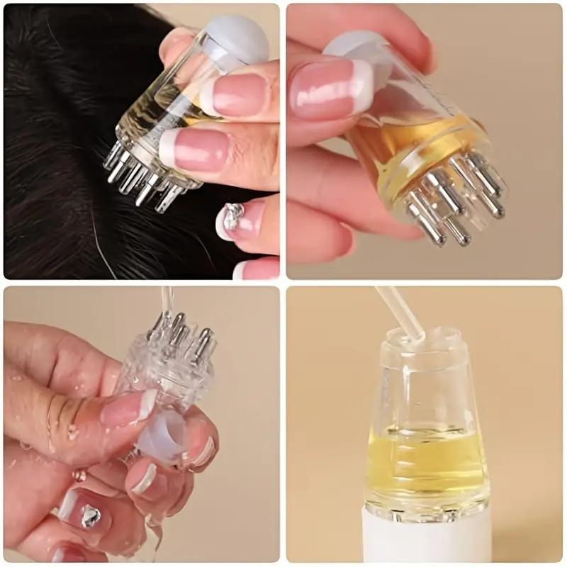 Scalp Applicator Comb Massager, Scalp Oil Applicator, Root Comb Applicator Bottle for Hair, Hair Serum Applicator Suitable for Various Liquids, Suitable for Home and Travel, Manual Massage Tools, Scalp Massager, Christmas, Christmas Gift