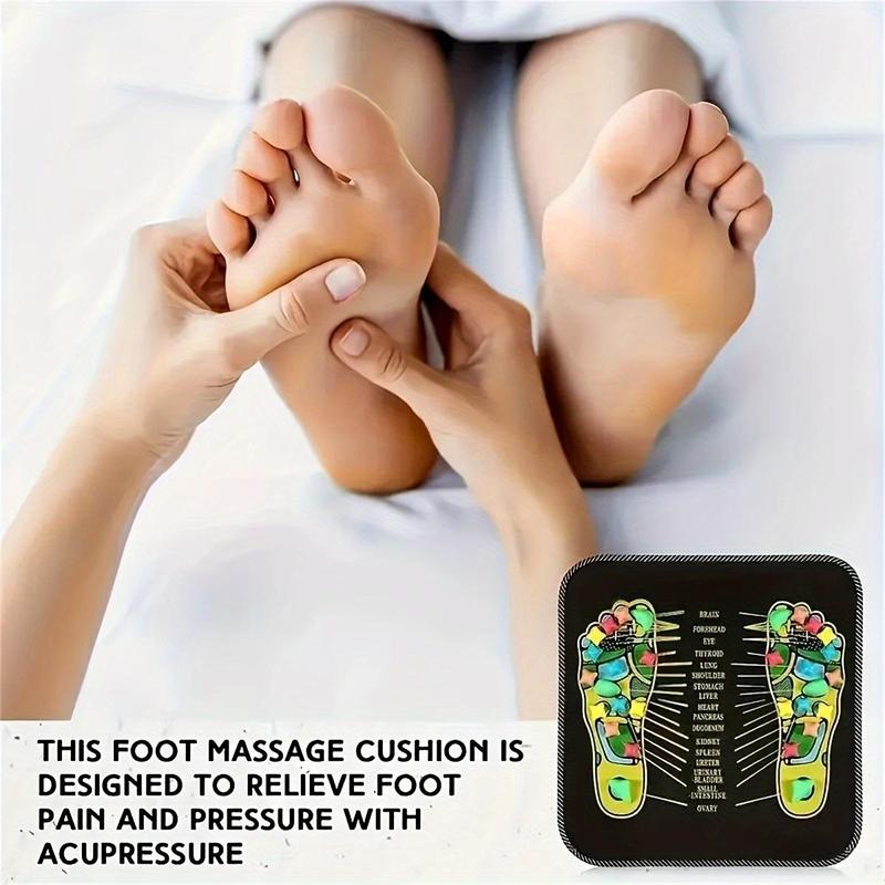 Foot Massage Mat, Random Color Stone Foot Massage Pad, Imitation Pebble Foot Reflexology Massager,  Manual Massage Tool for Home Use