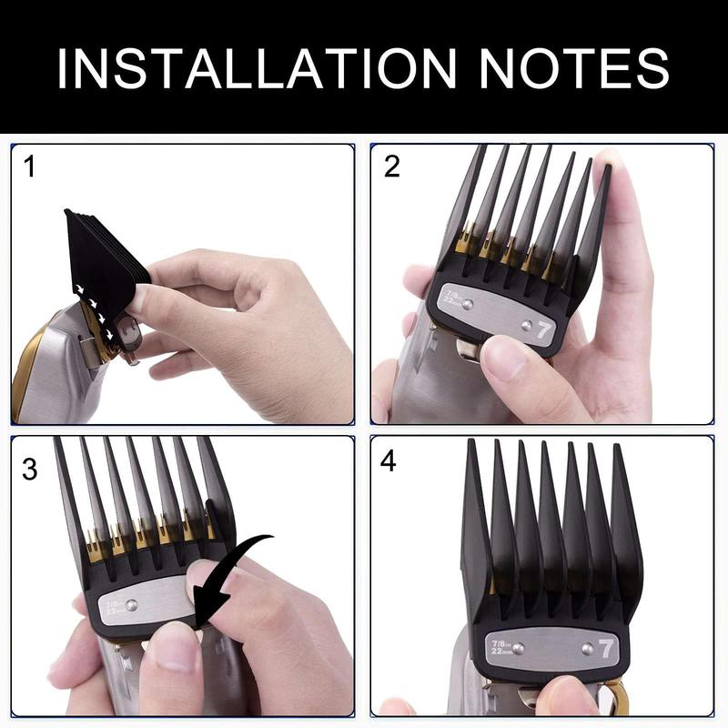 Hair Clipper Positioning Cutting Comb, 10pcs set Electric Hair Clipper Positioning Cutting Comb, Salon Grade Hair Clipper Accessories