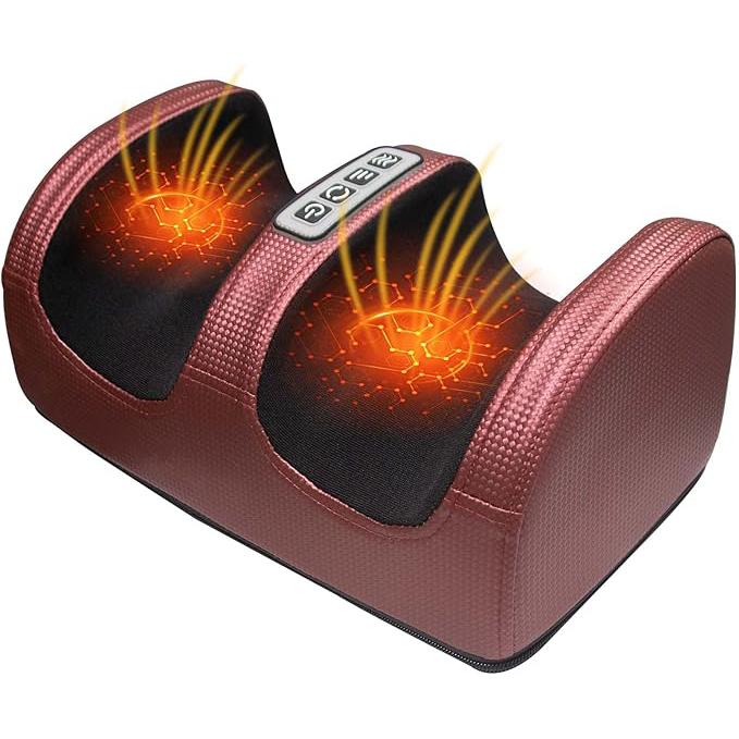 Shiatsu Foot Massager with Heat: Foot Massager Machine for Neuropathy, Plantar Fasciitis and Pain Relief-Massage Feet Leg Calf Ankle with Deep Kneading at Home Office, Gift for Woman and Man