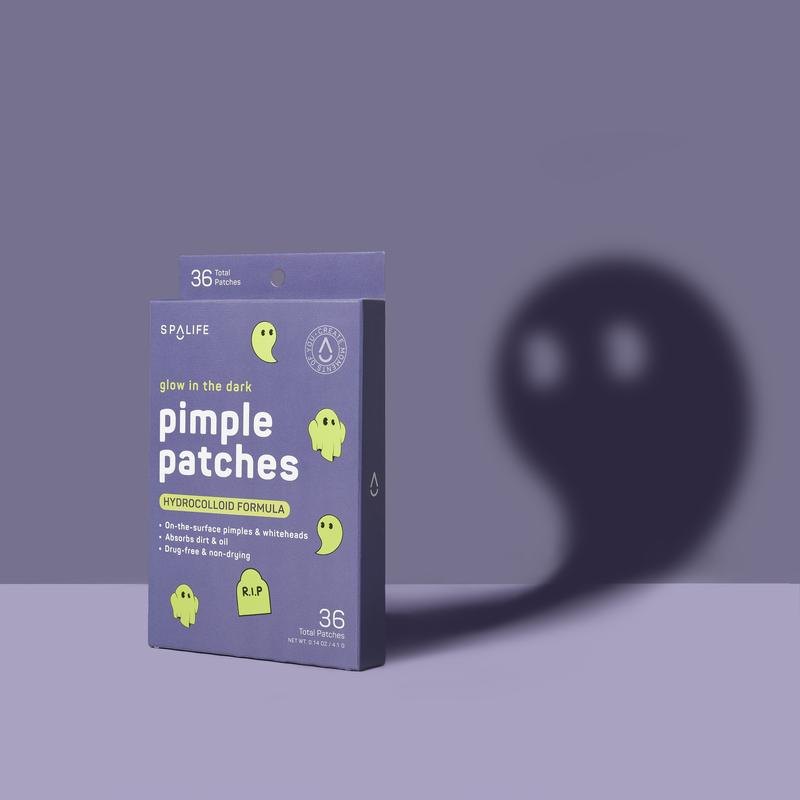 SpaLife Beauty Glow in the Dark Ghosts Family Hydrocolloid Pimple Patches, Acne Treatments, Skincare, Skin Repair