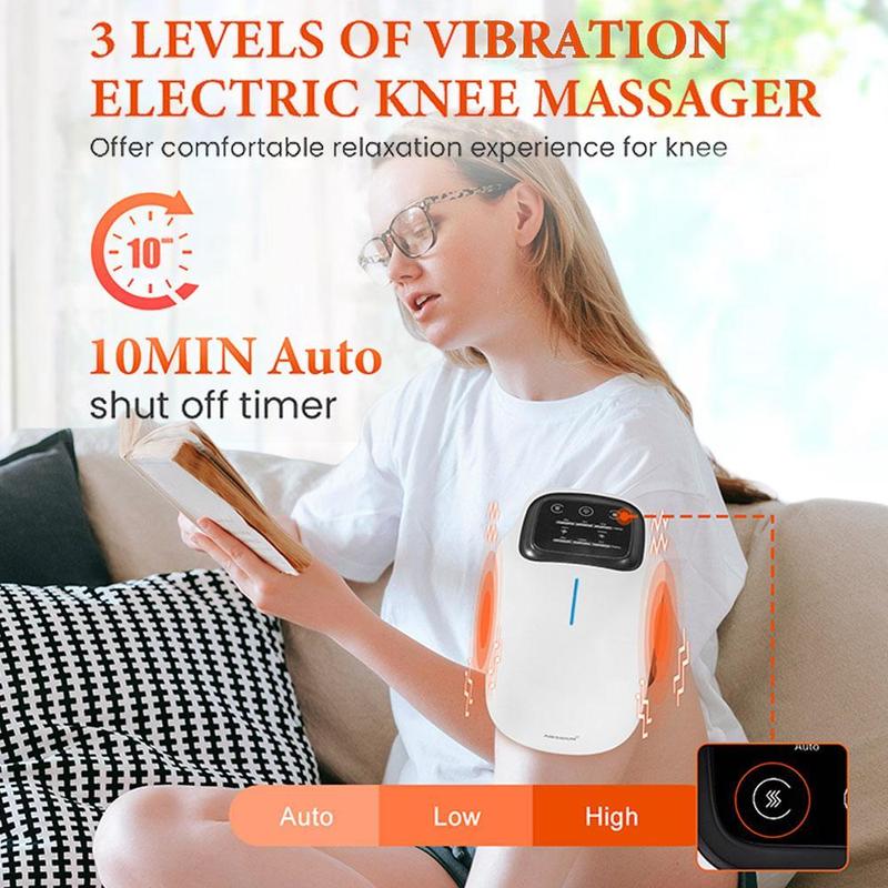 Electric Knee Massager, USB Rechargeable Knee Massager with LED Light & Touch Screen, Portable Knee Massage Machine for Home & Travel, Christmas, Fall, Ideal Winter Gift