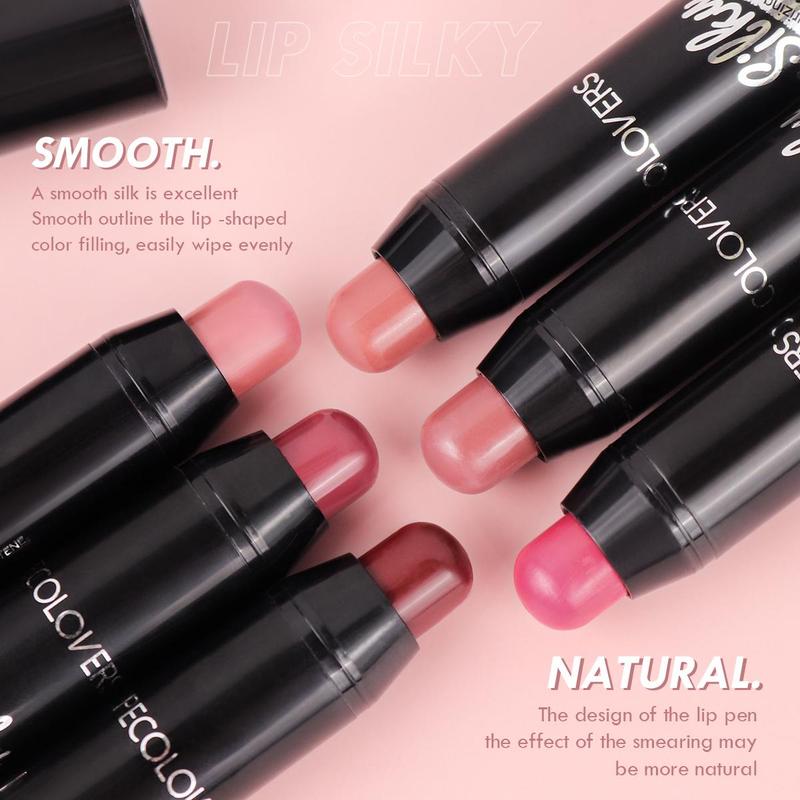 Long Lasting Crayon Lipstick, 6 Counts set Moisturizing Lipstick, Glossy Lip Glaze Stick, Plumping Lip Stick, for All Occasions Lip Makeup