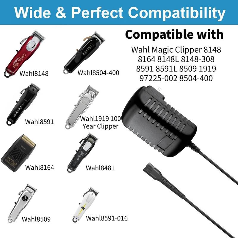 Magic Clip Cordless Charger for Wahl Clipper, 4V Hair Clippers Charger Cord Compatible with Wahl 5-Star Magic Clip Cordless Trimmer, 8164 8591  8148 8504, 1919 100 Year Hair Clipper Comfort