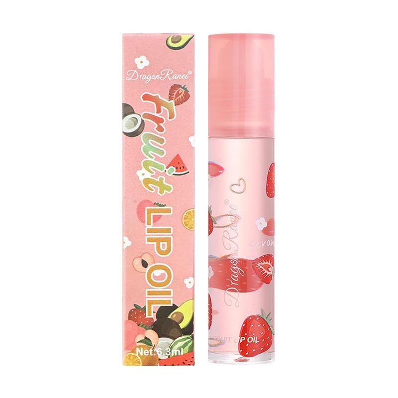 Cute Moisturizing Lip Oil, 1 Count Fruit Flavored Lip Gloss, Hydrating Lip Oil Lip Stick, Plumping Lip Oil Lip Stick Prevents Dry Cracks, Lip Care Products