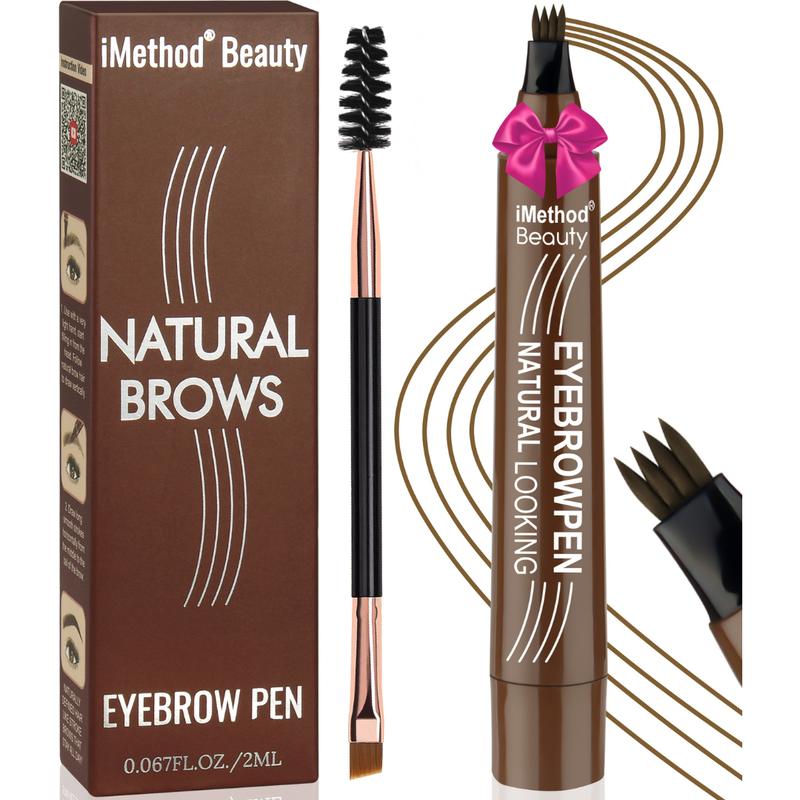 iMethod 4 Fork Tip Microblading Eyebrow Pen and Brush - Last All-Day, Waterproof makeup Makeup Cosmetic