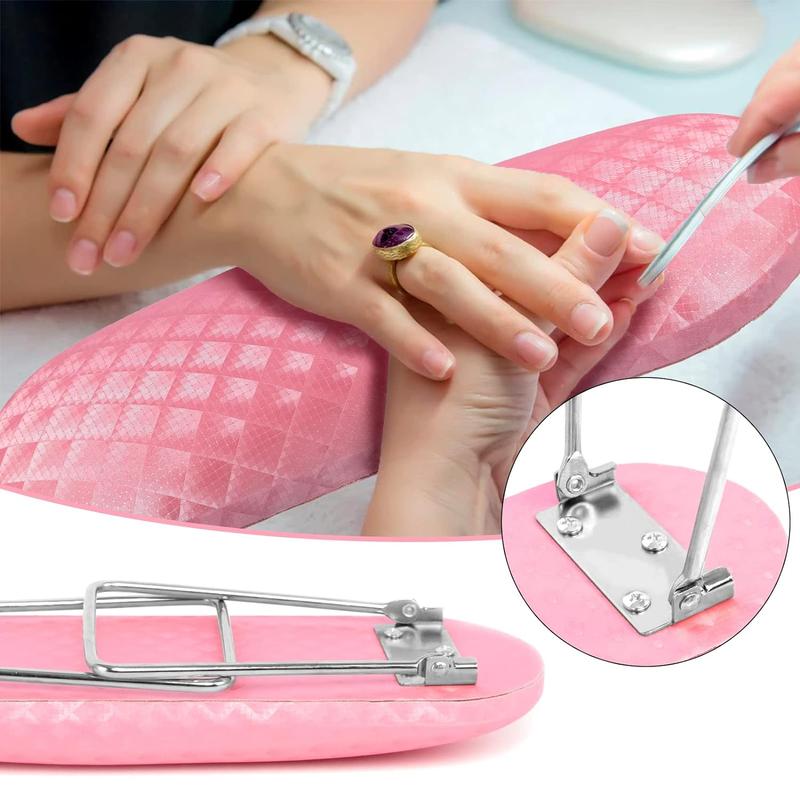 Nail Arm Rest,Professional Microfiber Leather Nail Hand Rest Stand Arm Rest for Acrylic Nails Cushion Hand Holder with Non-slip - Nail Technician Use Must Have