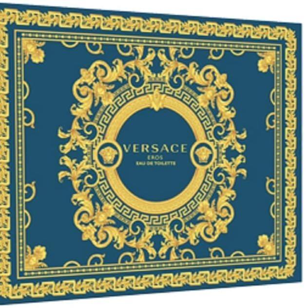 VERSACE MEN'S EROS 3 PC TOILETTE SET (1.7 Oz Eau De Toileete Spray, 1.7 Oz Invigorating Shower Gel, 1.7 Oz Comfort After Shave Balm)