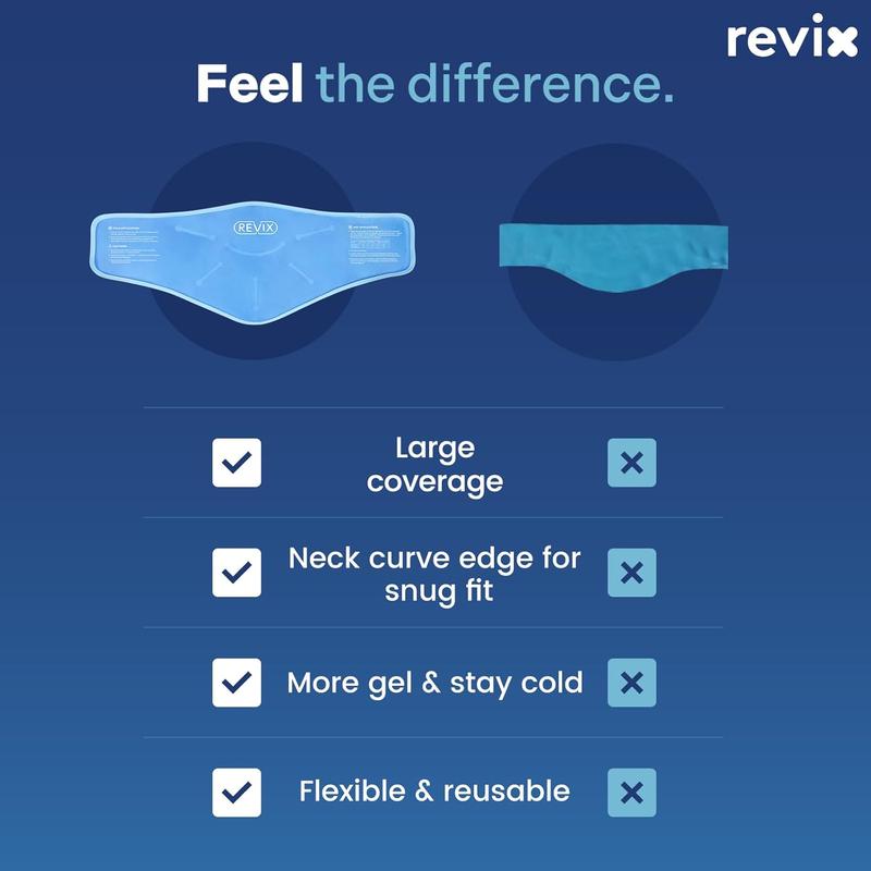 REVIX Multipurpose Soft Extra Large Neck Ice Pack, Cooling Neck Wrap, Fit to Shoulder, Back, Knee and More