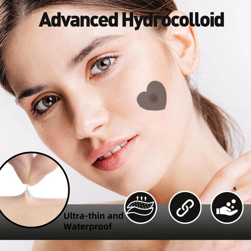 Hydrocolloid Acne Patches, 432pcs box Mixed Sized Star & Heart Shaped Pimple Patches, Waterproof Acne Absorbing Cover Patch for Women & Men, Acnetreatment, Christmas, Christmas Gift