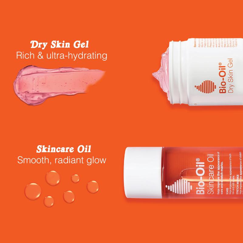 Bio-Oil Dry Skin Travel Skincare Bundle - 1.7 Oz Skincare Oil and 2 Oz Dry Skin Gel