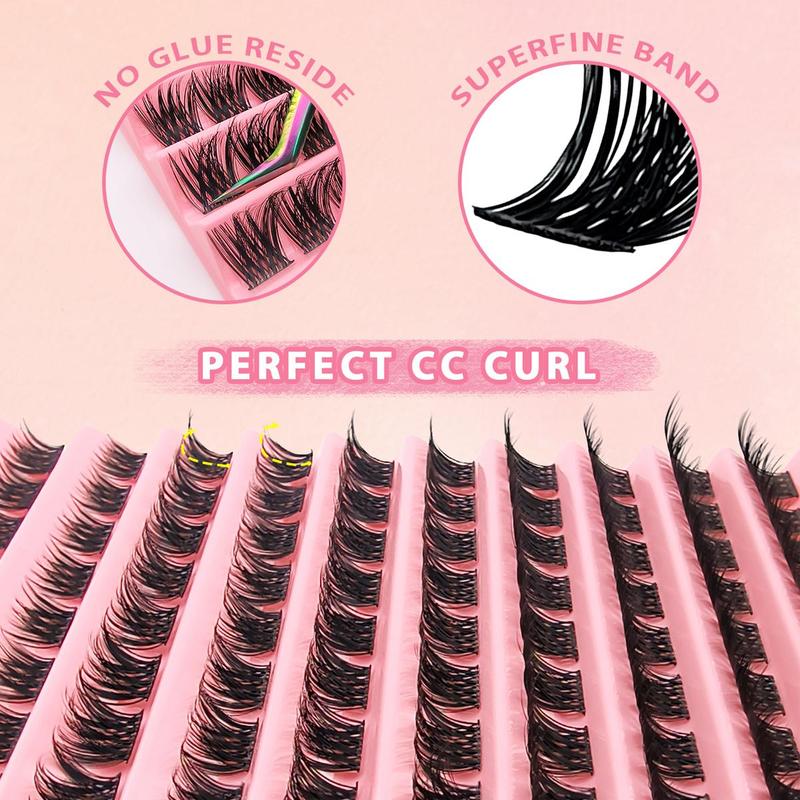 Mixed Size C Curl Individual False Eyelashes, 1 Set Natural Look Eyelash Extensions, Self Grafting Eyelash Clusters, False Eyelashes Clusters, Christmas Gift