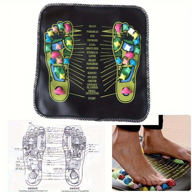 Foot Massage Mat, Random Color Stone Foot Massage Pad, Imitation Pebble Foot Reflexology Massager,  Manual Massage Tool for Home Use