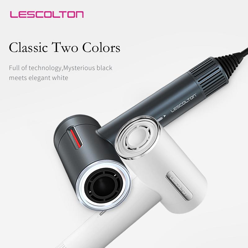 LESCOLTON Hair Dryer, Lightweight Ionic Blow Dryer 1400W Powerful High Speed, Diffuser & LED Display, 3 Air Speeds for Fast Drying, for Home Travel.christmas gift.thanksgiving gift