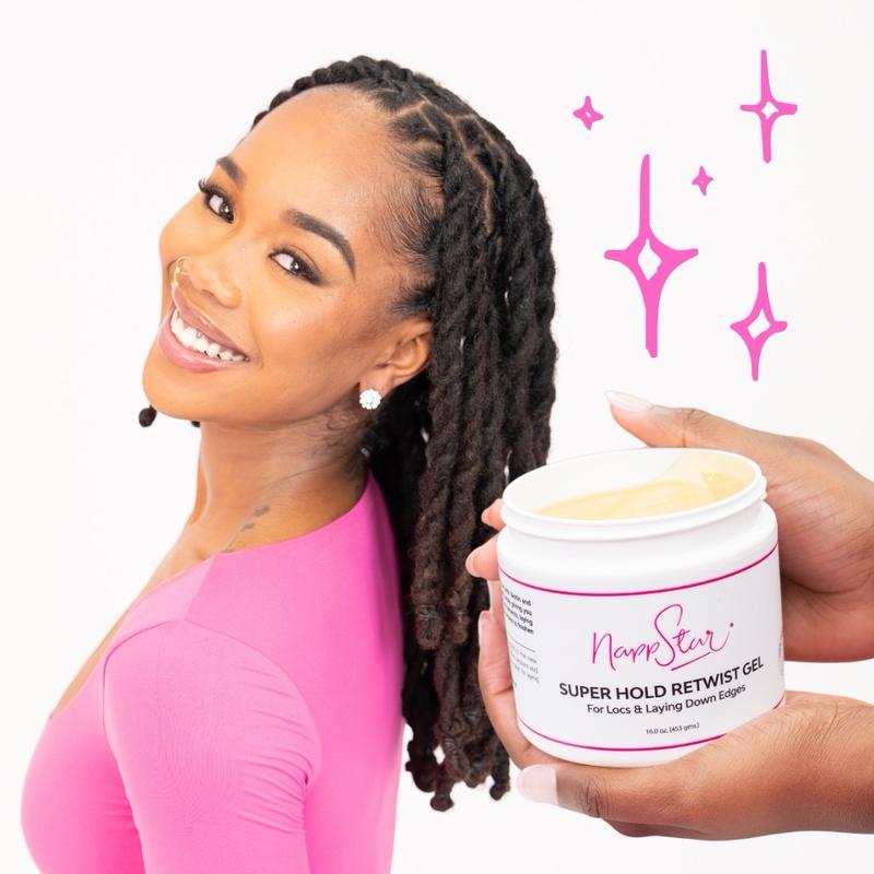 NappStar Super Hold Retwist Gel - Edge Control - Loc Retwist Gel