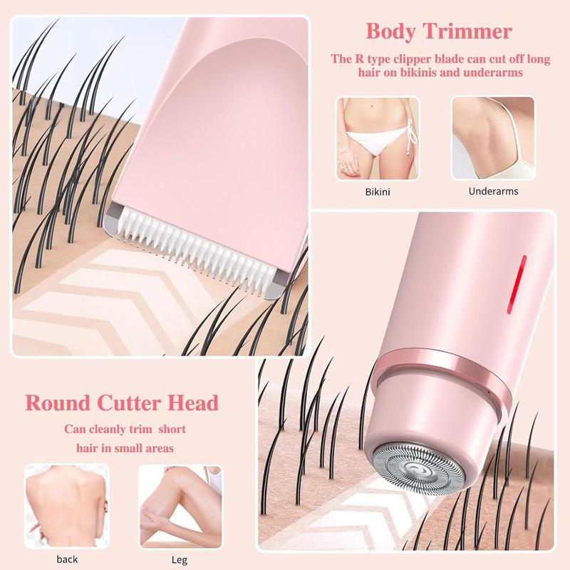 Electric Double-head Hair Removal Tool, 1 Box Rechargeable Wet & Dry Use Hair Trimmer, Portable Hair Removal Tool for Women, Personal Care Appliances