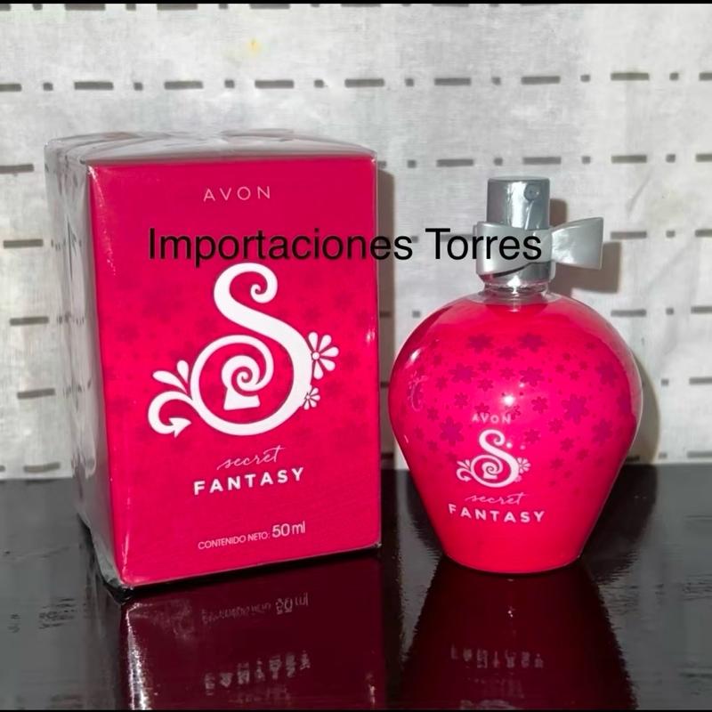 Secret Fantasy Eau de Toilette Spray Perfume for Her Set with Body Cream By Avon Mexico- 2 Pieces (Perfume 50ml 1.7oz & Cream 90ml 3.04oz)