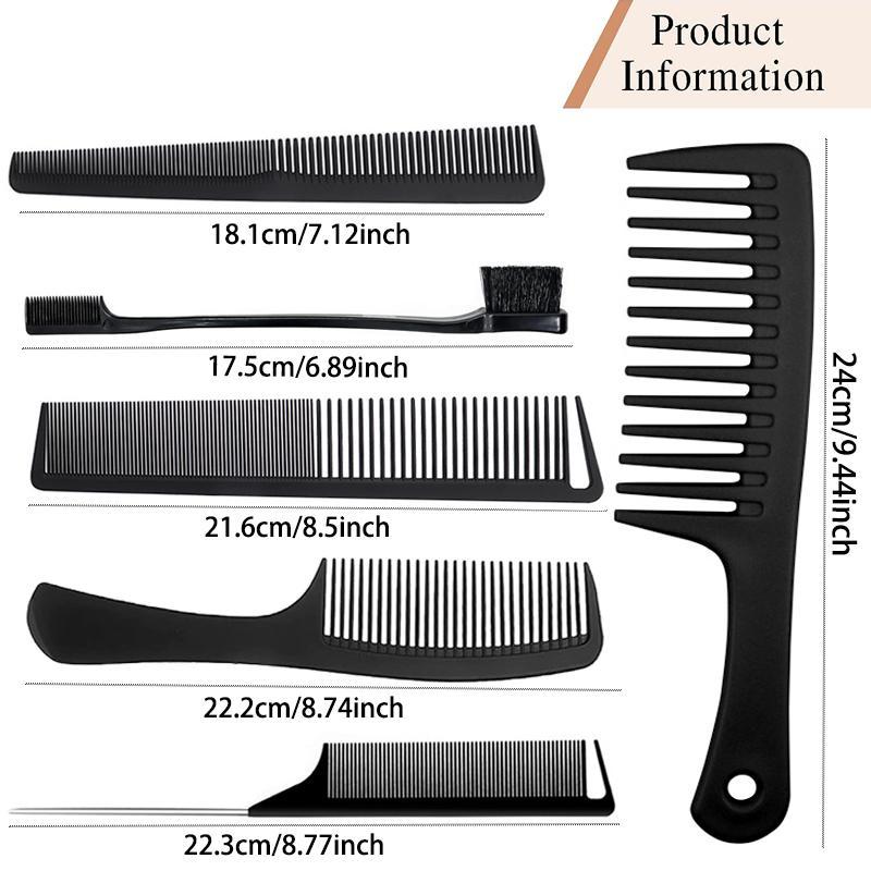 Professional Hair Styling Comb Set, 9 Counts set Wet & Dry Hair Detailing Comb, Hair Styling Comb for Women & Men, Heatless Hair Care Tool