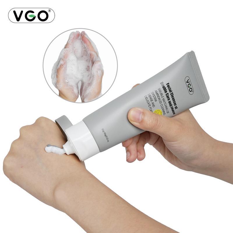 VGO Skincare Kit Gentle Acne Treatment, Correcting Nourishing, Glossier  hydrating, ,remedy ,wrinkles, pore correction, porereducing Snail Mucin 92% Moisturizer and Vitamin C Facial Serum Essence 60ml】 dry skin  products sets Cleanser Moisture