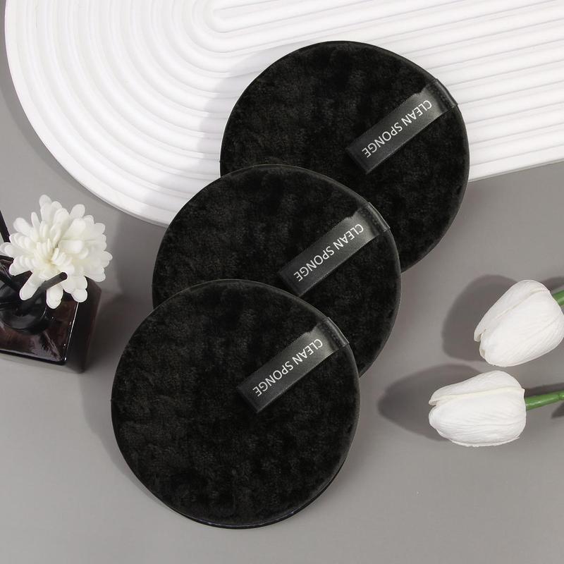 Reusable Makeup Remover Pads, Double Sided Facial Cleaning Puffs, Fluffy Face Washing & Skin Cleansing Pads, Washable Makeup Removal Cloth