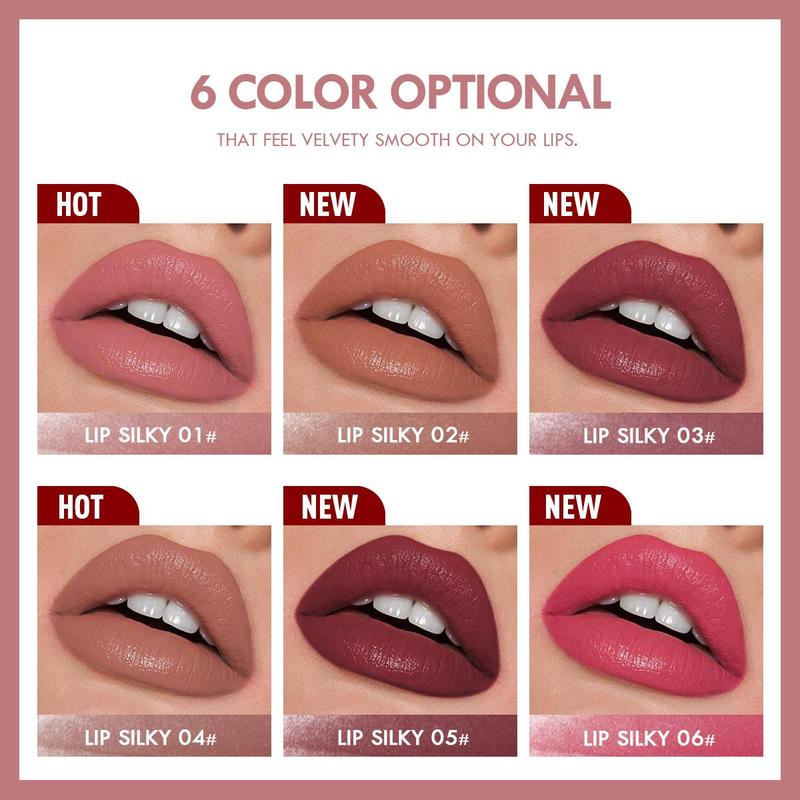 Long Lasting Crayon Lipstick, 6 Counts set Moisturizing Lipstick, Glossy Lip Glaze Stick, Plumping Lip Stick, for All Occasions Lip Makeup