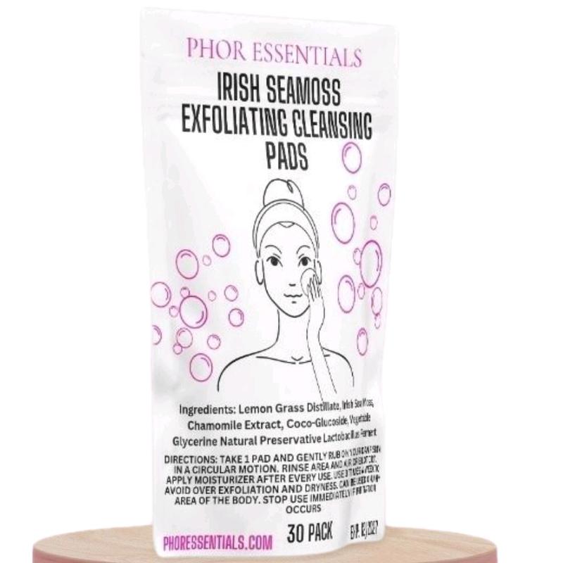 Phor Essentials Irish Seamoss Exfoliating Cleansing Pads  Skincare