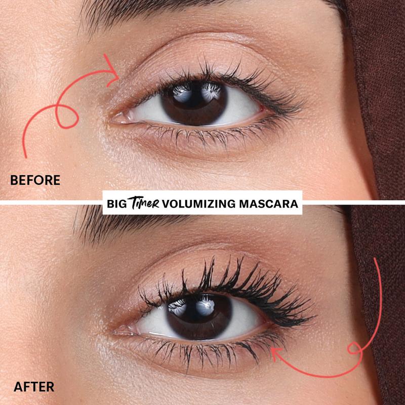 The Lip Bar, Big Timer Volumizing Mascara for Bold and Defined Lashes - 1 Pack