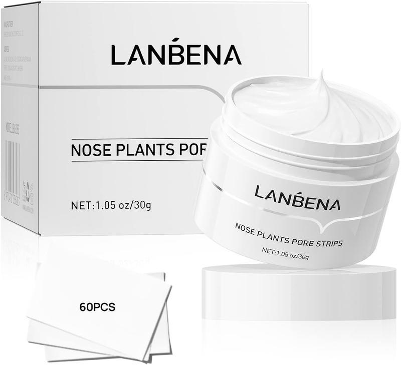 Lanbena Blackhead Whiteheads Remover Mask Facial Peeling Nose Strip Acne Deep Cleansing 30g All Skin Types