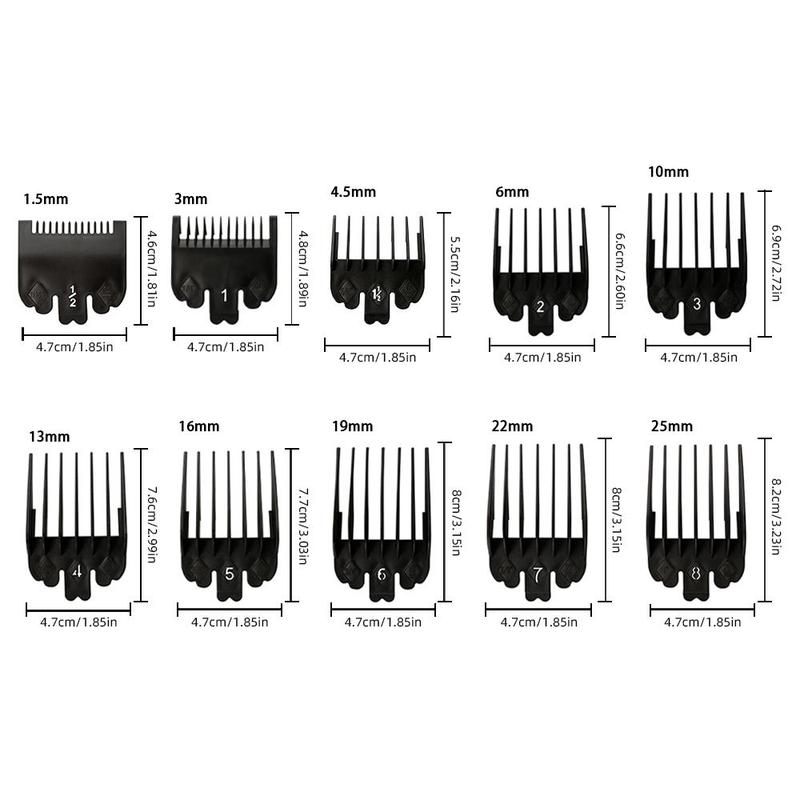 Hair Clipper Limiter Comb Set, 10pcs set Hair Clipper Limit Comb, Professional Hair Clipper Limit Comb Set, Suitable for Many Sizes Hair Trimmer